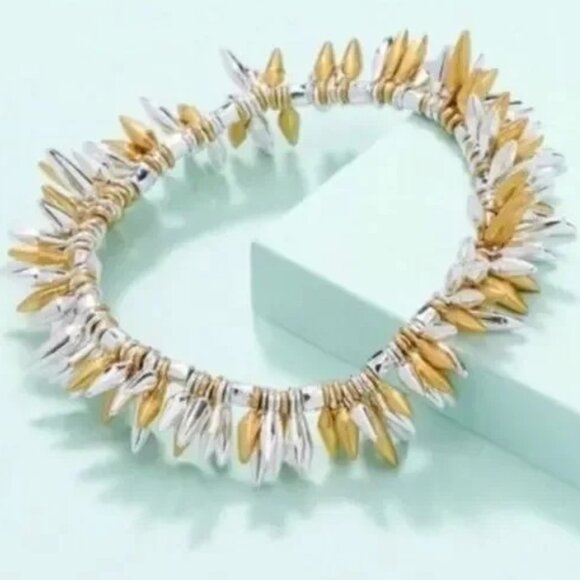 Stella & Dot Renegade Stretch Bracelet Mixed Metals NWT - Picture 1 of 8